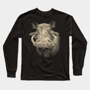 Warthog Boar Close-up Long Sleeve T-Shirt